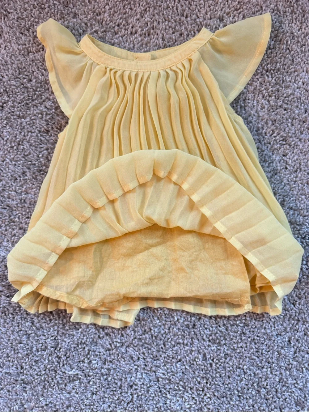 Baby Girl Outfit Bundle Lemon Tutu Baby Outfit Yellow Pleated Dress 0-3 Months